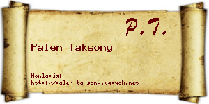 Palen Taksony névjegykártya